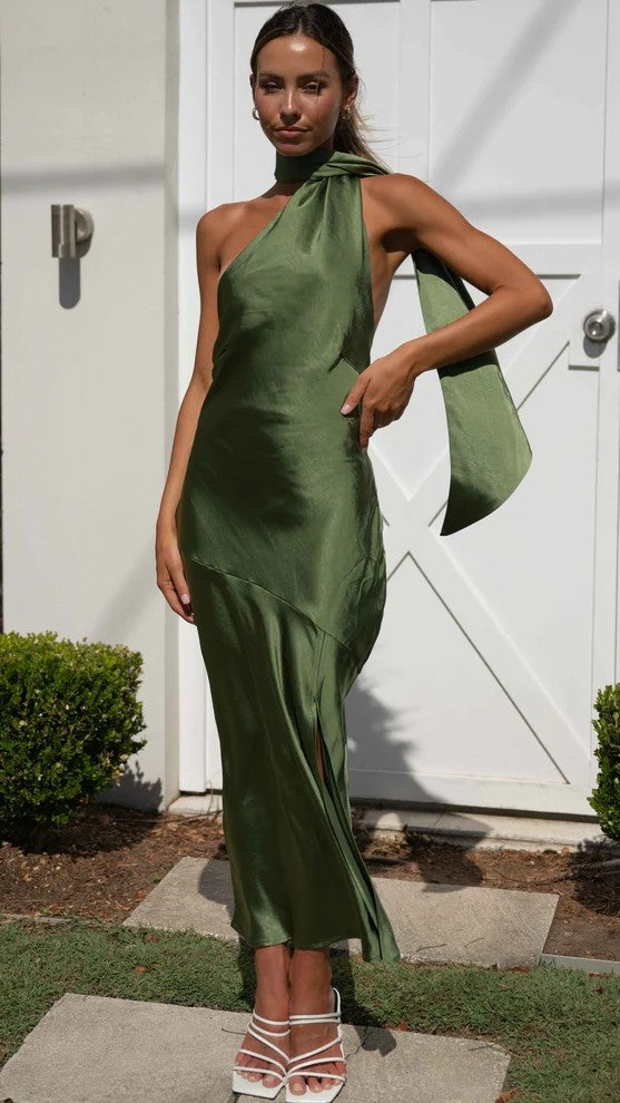 olive green dress